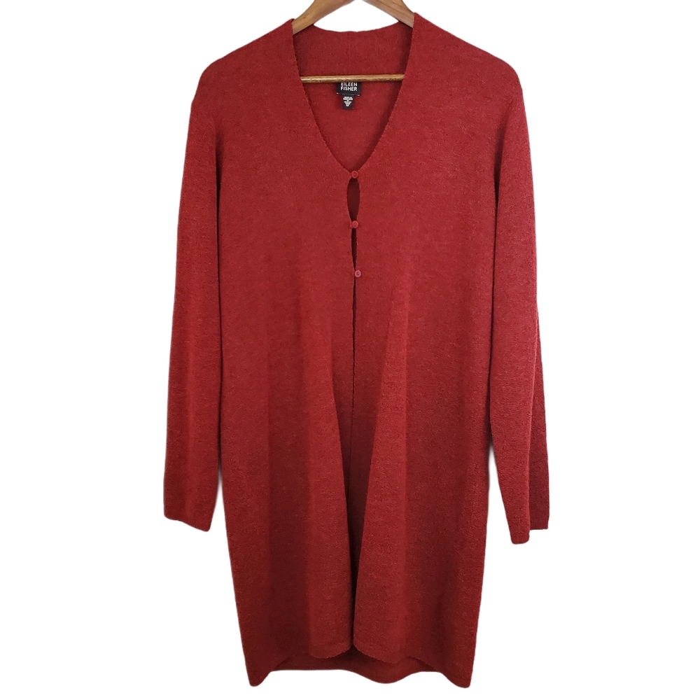 Eileen Fisher Wool Long Duster Cardigan